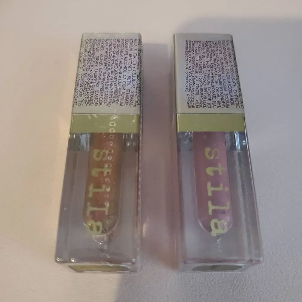 Stila Beauty Boss Elevator Pitch + Synergy Lip Gloss Sealed New Deluxe Mini Size